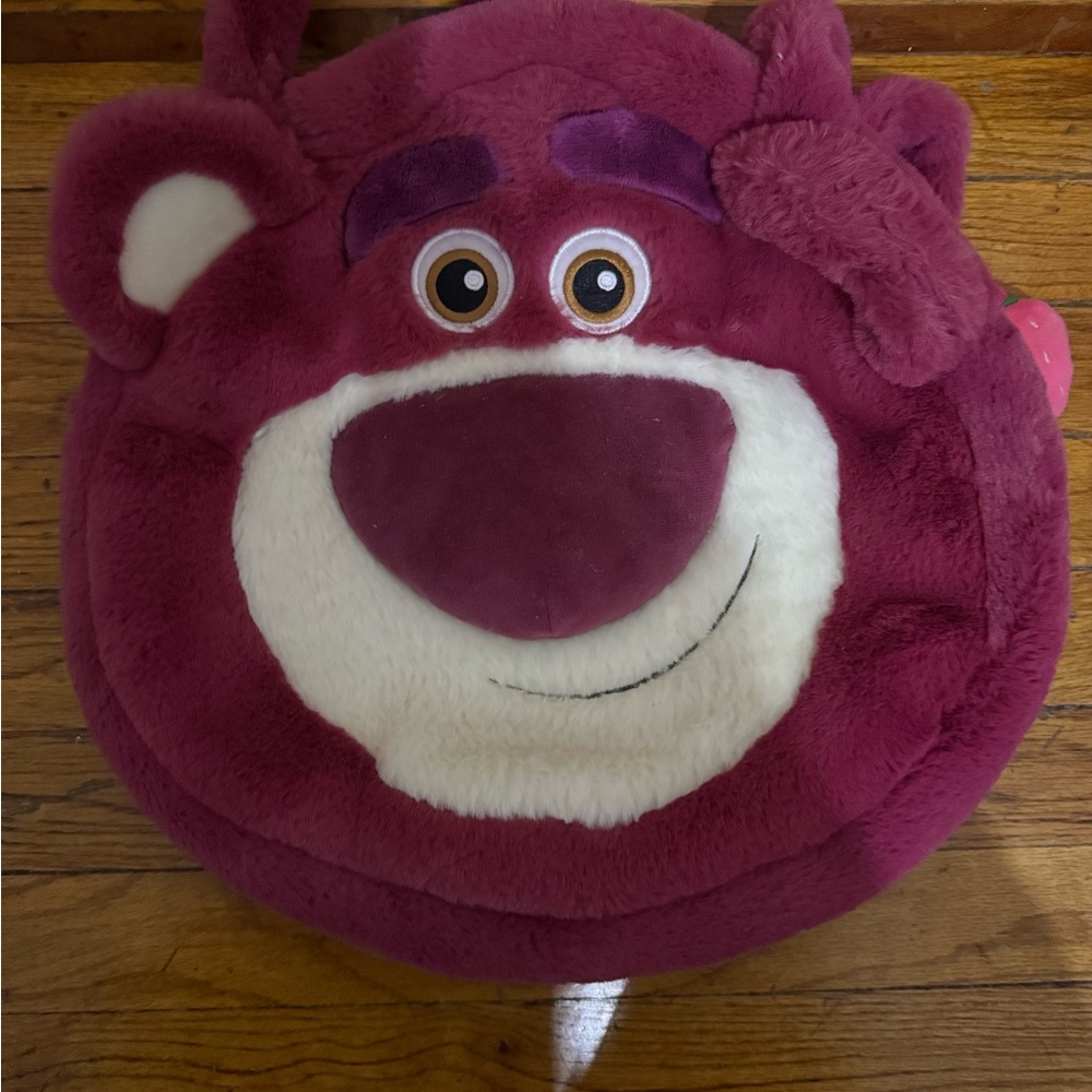 Plush Bear Toy - Purple and White